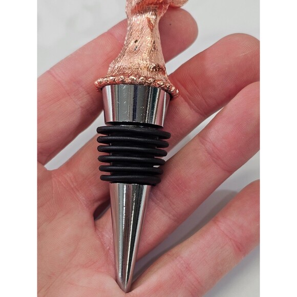 WN LOT OF 10 Rose Gold Deer Wine Bourbon Decanter Stoppers Hunting Party Favor - Picture 4 of 5